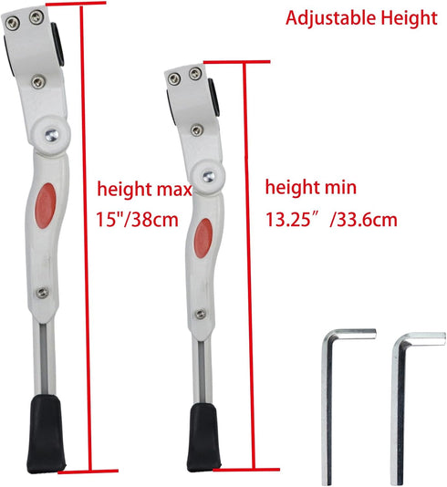 Adjustable Bicycle Kickstand Aluminium Alloy Bike Kickstand for Bike 22"-27" and 700 Road Bike...