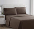 Clara Clark Premier 1800 Series 4pc Bed Sheet Set - Queen, Chocolate Brown...