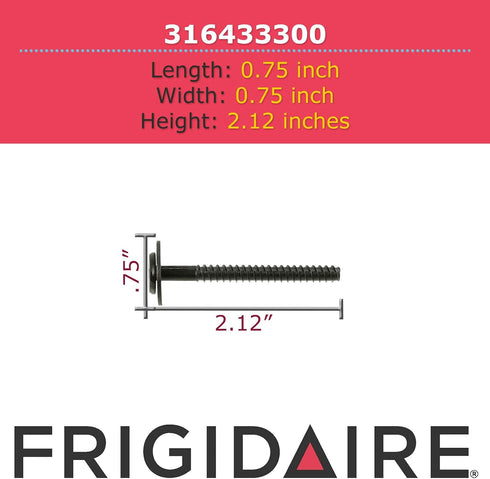 Frigidaire 316433300 Handle Screw, 1 Count (Pack of 1)
