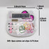 2 Pack Solar Calculator White Pink Rhinestones Calculators Large Display Battery Solar Desk Calculators Best Accounting Calculators Full Crystal C...