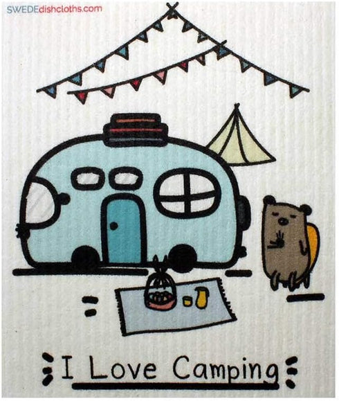 Cellulose Sponge Dish Towels - Mixed Set of 3 (One of Each Design) Mixed Camping Swedish Dish Cloths...