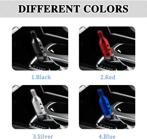 Gear Shift Knob Adapter, Aluminum Alloy Shifter Knob Adapter, Gear Stick Connector for Non-Threaded Shifters M12x1.25, Car Interior Accessories Un...