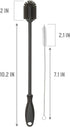 Goodful Reusable Bottle and Straw Cleaning 2-Piece Brush Set, Scratch Free Silicone Bottle Cleaner and Bristle Wire Straw Cleaner, Dishwasher Safe...