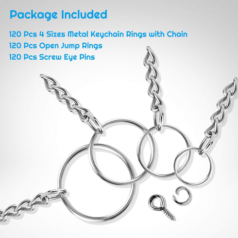 Key Chain Rings, Shynek 360Pcs Key Rings Bulk with Jump Rings and Screw Eye Pins...