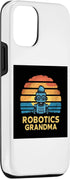 iPhone 13 Robotics Grandma Stem Vintage Sunset Cute Blue Robot Tee Case...