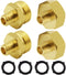 Hooshing Garden Hose Adapter 1/4" NPT to 3/4" GHT Brass Garden Hose to Pipe Fittings Connectors with Washers...