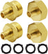 Hooshing Garden Hose Adapter 1/4" NPT to 3/4" GHT Brass Garden Hose to Pipe Fittings Connectors with Washers...