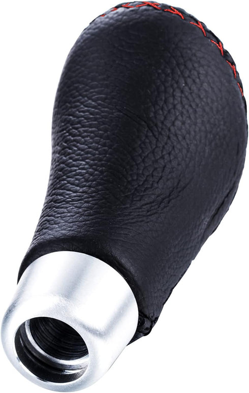 Arenbel Red Stitched Leather Shifter Knob Replacement Type R Gear Head Manual Shift Lever Stick Handle Fit Most MT Cars, Black...