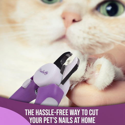Professional Nail Clippers With Safety Guard For Dogs & Cats By Poodle Pet- Pet Grooming Clippers With Stainless Steel Blades For Smooth Cuts- Dog...