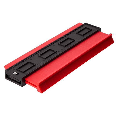 LUTER Plastic Contour Gauge, 10 Inch Profile Gauge Measure Ruler Contour Duplicator for Precise Measurement Tiling Laminate Wood Marking Tool (Red...