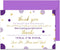 Paper Clever Party Purple and Gold Baby Shower Thank You Cards with Envelopes - Blank Notes with Prefilled Message - Personalize for Girls Gifts -...