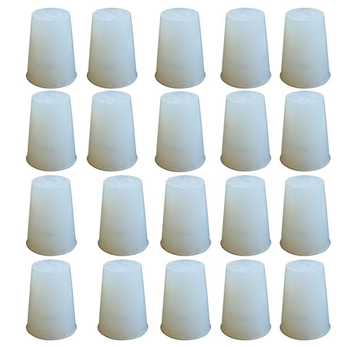 Solid Silicone Stopper, Size #0 - Pack of 20...