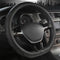 D Shape Steering Wheel Cover,Universal 15 Inch Auto/Car/SUV Black Leather Steering Wheel Wrap with Better Sport Grip for Men Women,Fit D Shaped Fl...