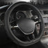 D Shape Steering Wheel Cover,Universal 15 Inch Auto/Car/SUV Black Leather Steering Wheel Wrap with Better Sport Grip for Men Women,Fit D Shaped Fl...
