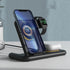Wireless Charger, 3-1 Fast Charging Station, Double Night Light, Foldable 15W Phone and Watch Charger Station for iPhone 15, 14, 13, 12 Series, Pi...