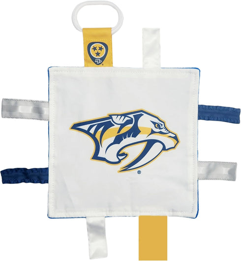 Nashville Predators Baby Tag Toy - NHL Hockey Baby Sensory Crinkle Toys - Soft & Safe - Ideal Baby Stroller Toy - BPA Free w/Stroller Clip (8" x 8...