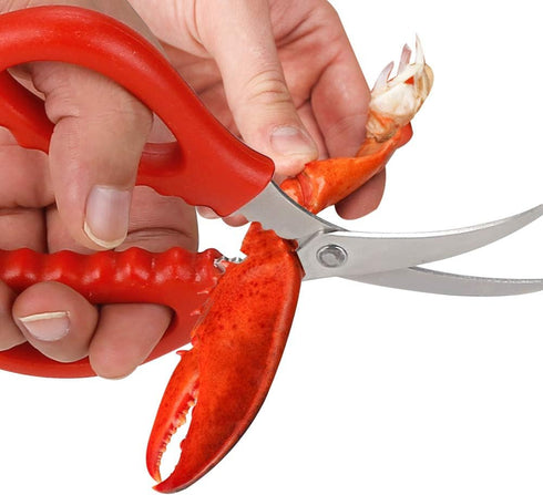 Calary 8Pcs Seafood Scissors Crab Scissors Seafood Shears Multifunctional Crab Leg Crackers and Tools...