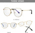 HJSTES Round Blue Light Glasses for Women Men Retro Circle Clear Lens Metal Frame Eyeglasses...
