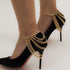 Layered Anklets Gold Link Foot Jewelry for Women...