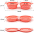 SLSON Collapsible Dog Bowls,Integrated Molding Dog Double Bowl No Plastic Rim 2 in 1 Foldable Pet Food & Water Bowl Cat Feeder Dish for Walking,Hi...