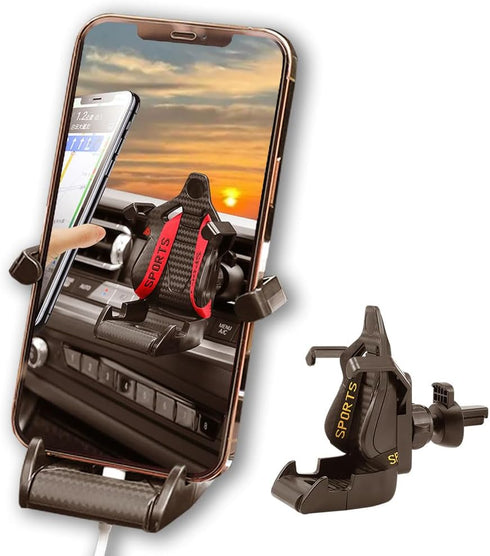Mobile Phone Bracket for Car Vent, Racer Seat Style Universal Cell Phone Holder for iPhone and Android Phones, Smartphone Support Automobile Acces...
