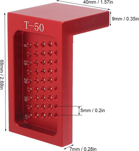 Woodworking Scriber, Aluminum Alloy Saddle L Square Ruler, Precision Woodworking Tool with Metric Scale for Carpenter Square...