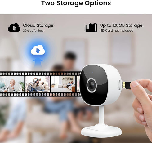 WiFi Camera 2K, Galayou Indoor Home Security Cameras for Baby/Elder/Dog/Pet Camera with Phone app,24/7 SD Card Storage,Works with Alexa & Google H...