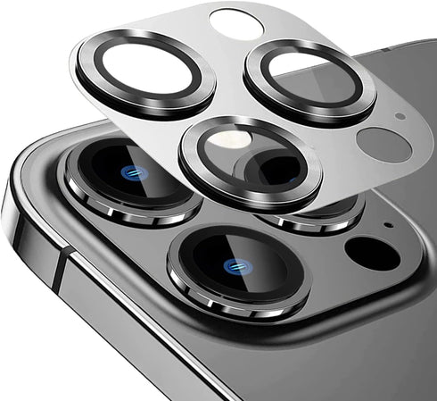 Metal Camera Lens Protector for iPhone 13 Pro Max & iPhone 13 Pro Metal Camera Cover Tempered Glass Screen Protector 9H Anti-Explosion iPhone 13 P...