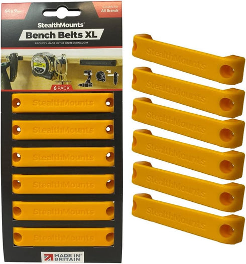 StealthMounts Bench Belt XL - Universal Tool Holder | Bench Belt Extra Large Set | Perfect Tool Hanger Storage Dock for Power Tools, Tape Measures...
