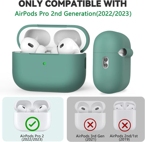 for AirPods Pro 2nd Generation Case (2022/2023) with Cleaner Kit,Soft Silicone Protective Case for Apple AirPod Pro 2 Gen Case Cover for Women Men...
