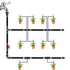 50pcs Drip Irrigation Emitters with Stake, Adjustable 360 Degree Water Flow Lock Barbed Dripper for 1/4" Drip Irrigation Tubing?Garden Irrigation ...