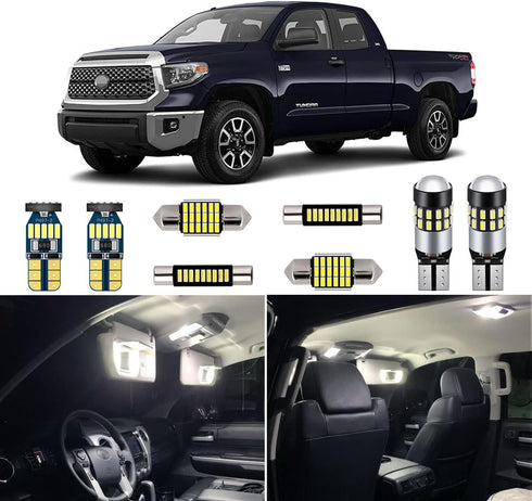 Super Bright 6000K White LED Interior Light Bulbs Kit Package for 2007-2019 2020 2021 Toyota Tundra + Install Tool...