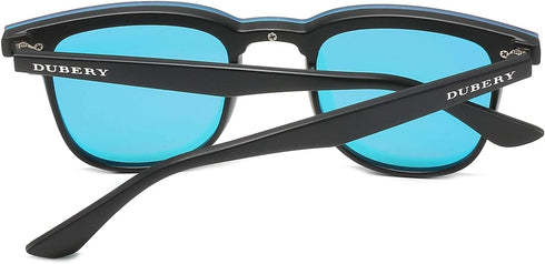 DUBERY Rimless Flat Sunglasses for Men Women Trendy One Piece Eyeglasses UV400 Protection,Black/Red...
