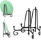 4 Inch 2 Pack Iron Display Stand, Black Wire Iron Easel Plate Holder Dish Stand for Displaying Pictures, Decoration Plates, Books Dishes and Arts...