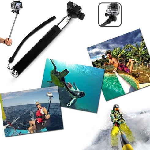 VVHOOY Universal Action Camera Accessories Bundle Head Chest Strap Mount/Selfie Stick/Floating Hand Grip Compatible with Dragon Touch/AKASO EK7000...