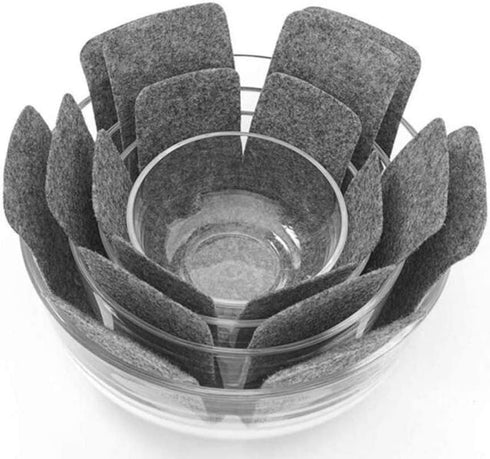 1 Set 12Pcs Pot and Pan Protectors 3 Different Size Cookware Protector Thicker Pots and Pans Dividers Anti-Slip Pan Separators Pads for Protecting...