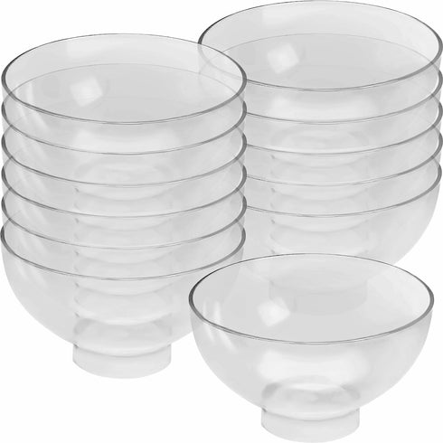 Smarty Had A Party Elegant Clear Round Plastic Mini Bowls - 2.65 oz. - Perfect for Desserts & Appetizers - Pack of 12...