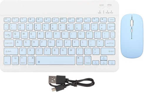 Wireless Keyboard and Mouse,Rechargeable Bluetooth Keyboard and Mouse Combo,Ultra Slim Portable Compact Wireless Mouse Keyboard Set for Windows, L...