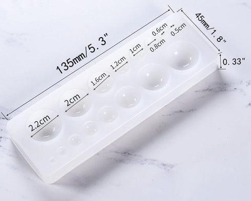 2PCS Cabochon Gem Silicone Mold, Clear Round Silicone Mold for Making Earrings Jewelry Making Crafting Projects...