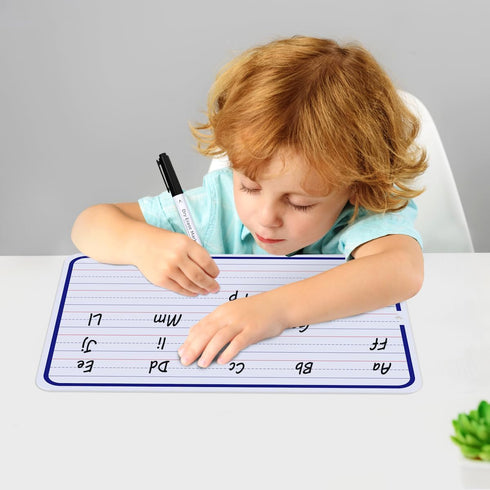 6-Pack 9"x12" Lines & Blank Dry Erase Whiteboard | Small Double-Sided Mini White Boards for Teachers, Students, Home, Classroom & Office...