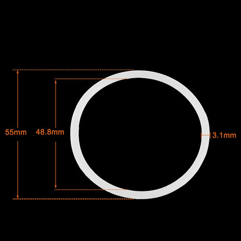 X AUTOHAUX Silicone O-Rings, 55mm OD 48.8mm ID 3.1mm Width VMQ Seal Gasket for Compressor Valves Pipe Repair, White, Pack of 10...