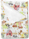 Farm Life Animals Barn Baby Blanket for Boys Girls Gift Neutral, Cow Chicken Pig Sheep Flannel Fleece Nursery Bed Blankets, Soft Lightweight Newbo...