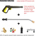 Pressure Washer Extension Wand 17.3" Spray Attachment Lance Wand Extension for Karcher K2 K3 K4 K5 K6 K7, 5 Spray Nozzles, 30° Curved Rods...