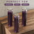 Simply Soson 2x8 inch Purple Devotional Candles in Glass Jar - 3 Pack - 90 Hours – Prayer Candle - Tall Pillar Candles for Religious, Memorials, P...