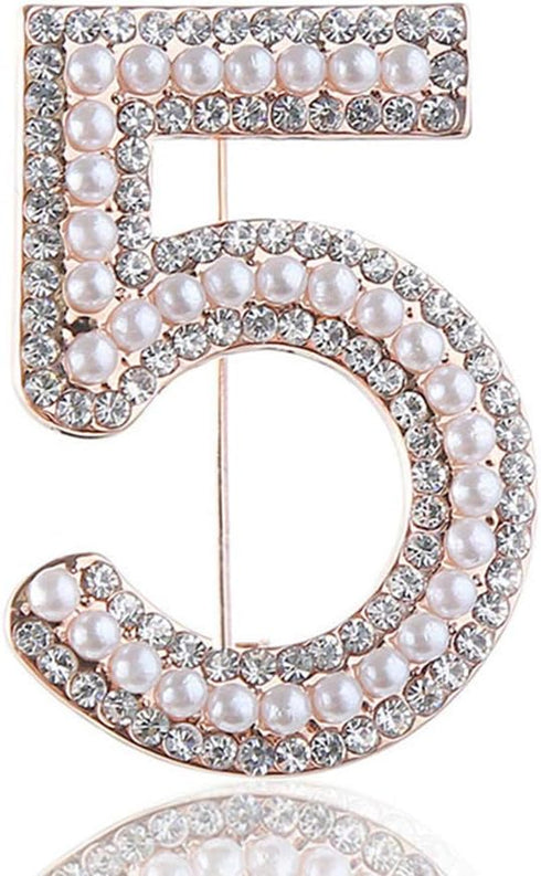 Celebrity Designer Pearl Rhinestone Pins Brooches Gift...