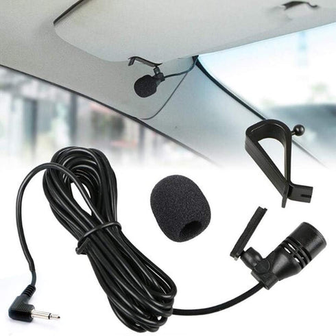 Car Microphone Stereo 3.5mm Jack Assembly Mic Car Radio Microphone Compatible with Kenwood Boss Corehan Power Acoustik JVC Sony Jensen Alpine Car ...