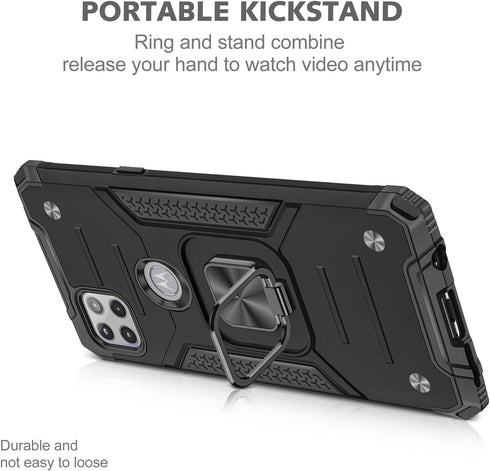 for Moto One 5G Ace Case Military Grade Built-in Kickstand Case with Stand Holster Armor Heavy Duty Shockproof Cover Protective Case for Motorola ...