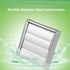 Hoponew Vent Cover Louvered Dryer Air Vent Cap Stainless Steel External Wall Air Vent Square Extractor Fan Outlet Weather Proof Pest Guard Exhaust Outlet