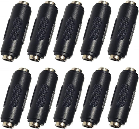 10PCS DC Power Connector Adapter 12V 5.5mm x 2.1mm, 12/24V Female to Female Power Jack Socket for Led Strip CCTV Security Camera Cable Wire Ends P...