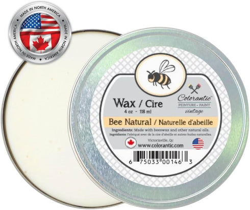 Colorantic | Furniture Wax Clear Natural | Chalk Based Paint Waxes Beeswax Waxes | Cutting Board Home Decor Craft Art DIY (8 oz, Clear Natural)...